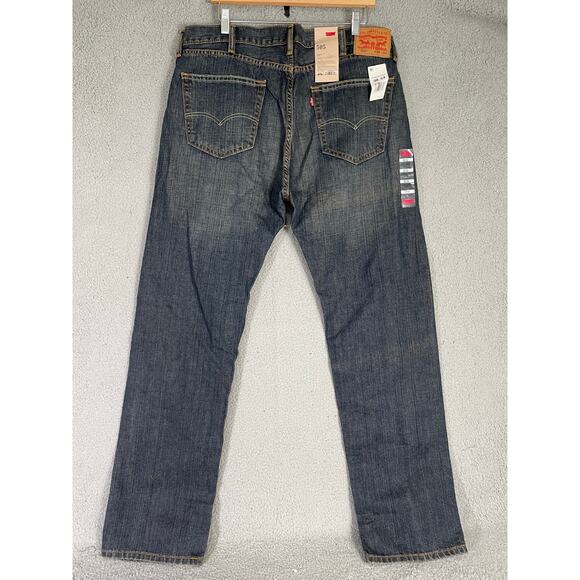 Levi’s‎ 505 Regular Fit Straight Leg Jeans 38x34 Men’s Blue Denim NWT - Picture 8 of 14